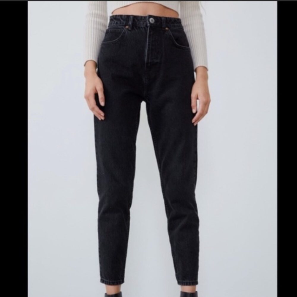 ZARA Mom Jeans in Black